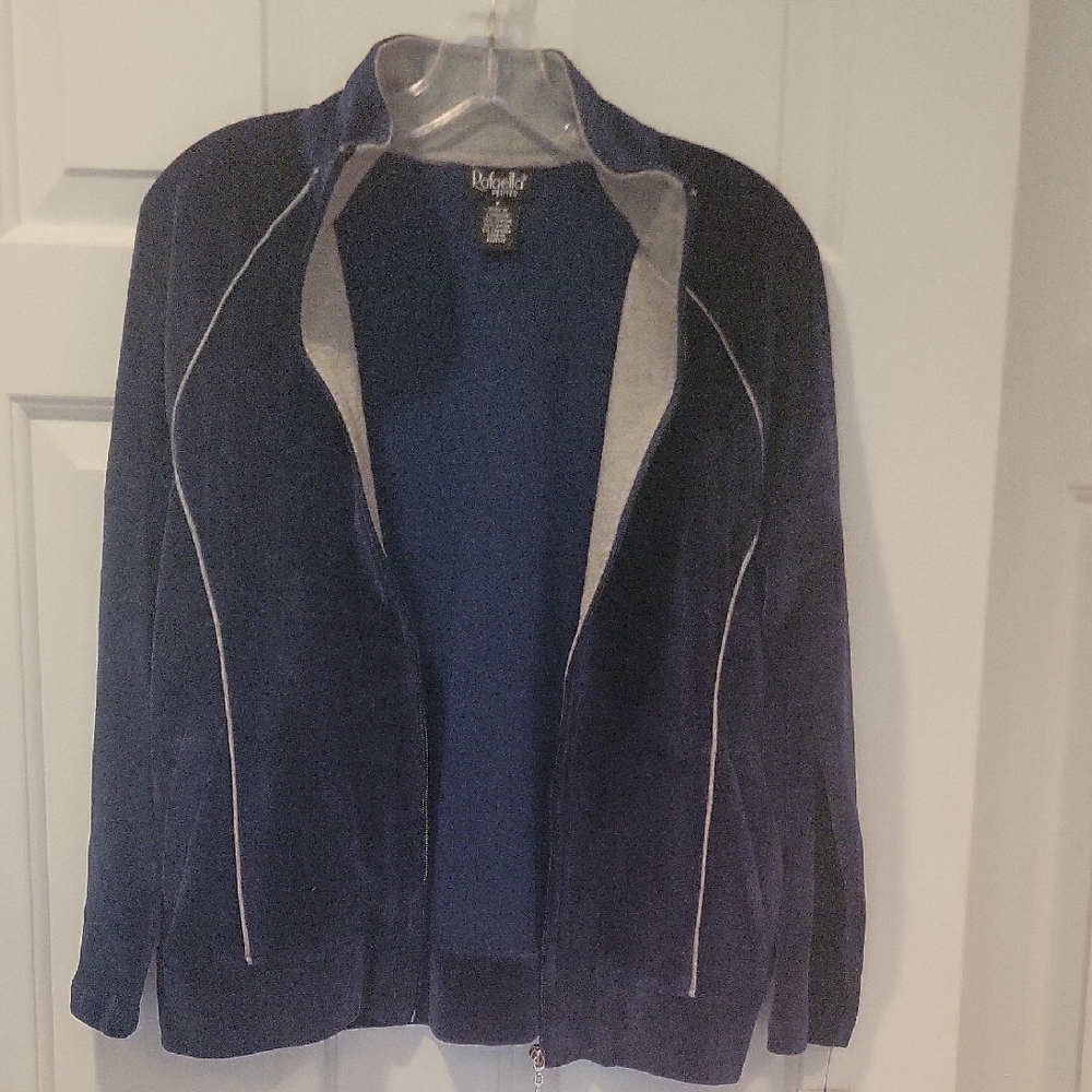 NEW! Rafaella Women's Track Velour Leisure Jacket Size P